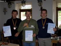 Deutsche Meisterschaft S1D-Siegerehrung: Werner (Bronze) - Paul (Gold) - David (Silber)