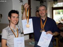 Deutsche Meisterschaft S4A-Siegerehrung: Manu (Silber) - Uwe (Gold) - Michael (Bronze)