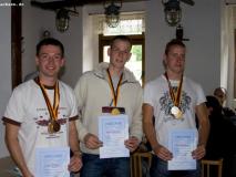 Deutsche Meisterschaft S9A-Siegerehrung: Jonas (Bronze) - Daniel (Gold) - Henning (Silber)