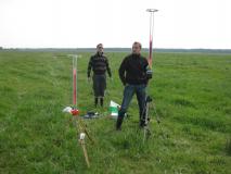 Peter und Micha in Startaufregung hinter ihren Rampen