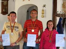 Siegerehrung S6A: Jonas Büchl (silber) - Michael Helmert (gold) - Stephanie Uhlig (bronze)