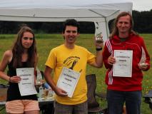 Siegerehrung Kategorie S9A - Rotor:<br>Rebekka Distler (Bronze) - Manuel Mähl (Gold) - Ingo Friedel (Silber)