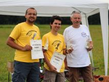 Siegerehrung Kategorie S4A - Gleiter:<br>Michael Helmert (Silber) - Manuel Mähl (Gold) - Harald Mähl (Bronze)