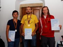 Siegerehrung Deutsche Meisterschaft 2015 - S1B Höhe<br>Manuel Mähl (silber) - Michael Helmert (gold) - Ingo Friedel (bronze)