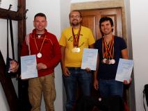 Siegerehrung Deutsche Meisterschaft 2015 - S9A Rotor<br>Jonas Büchl (silber) - Michael Helmert (gold) - Manuel Mähl (bronze)